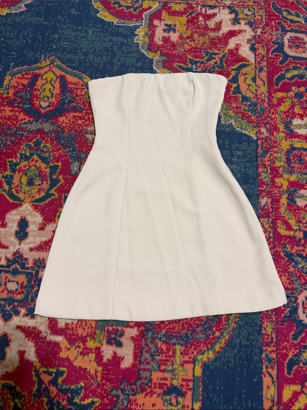 Peppermayo Strapless White Fit-and-Flare Dress size 2 xs